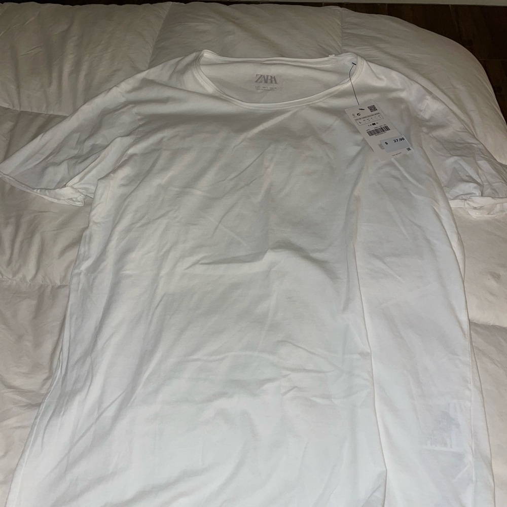 Zara Men's Classic White Tee